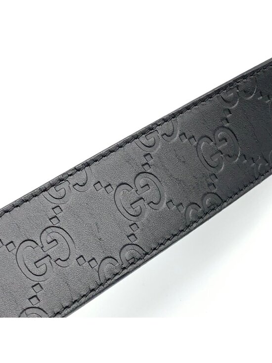 Gucci Interlocking Reversible Leather Brown Black Belt Silver main image 2